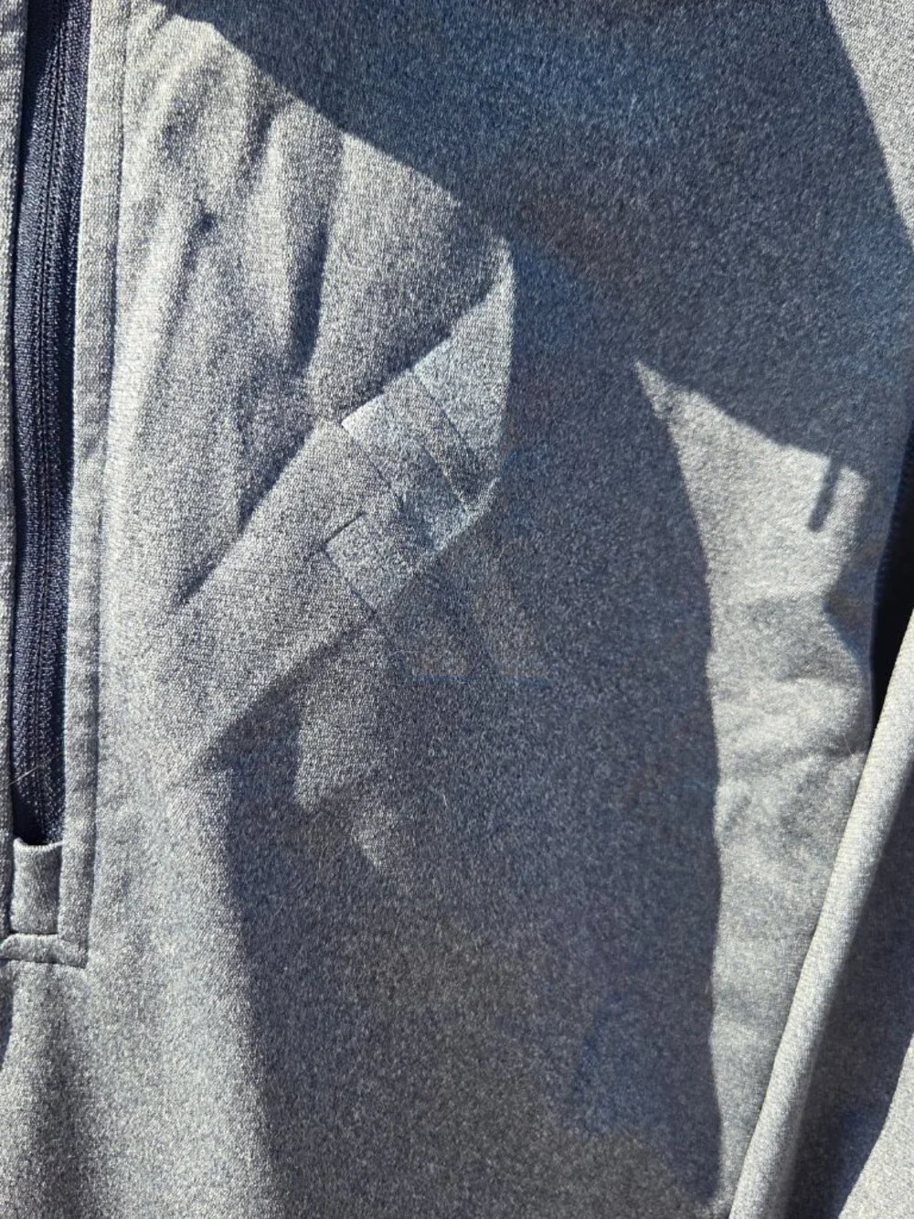North Face Sweater Mens Med Gray Tech 1/4 Zip Pullover Athletic